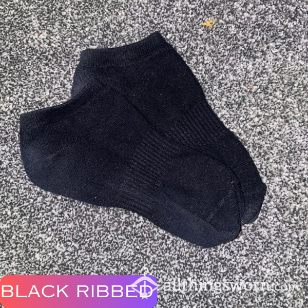 Black Ribbed Ankle Socks 🖤 2 Day Wear And 1 Workout Included