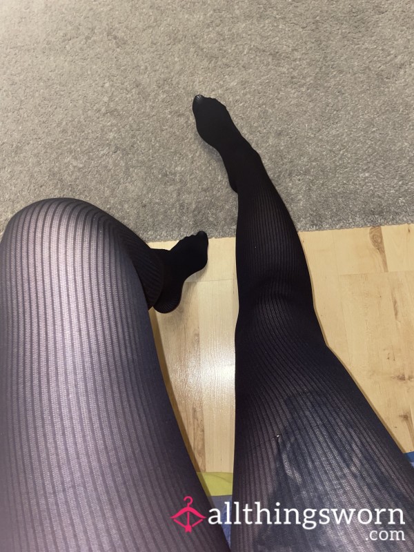 Black Ribbed Tights