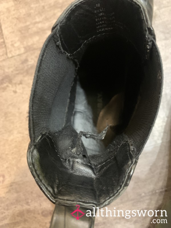 Black Rubber Boots 5 Years Old Very Worn