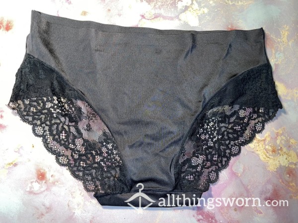 Black Satin Cheeky Panty