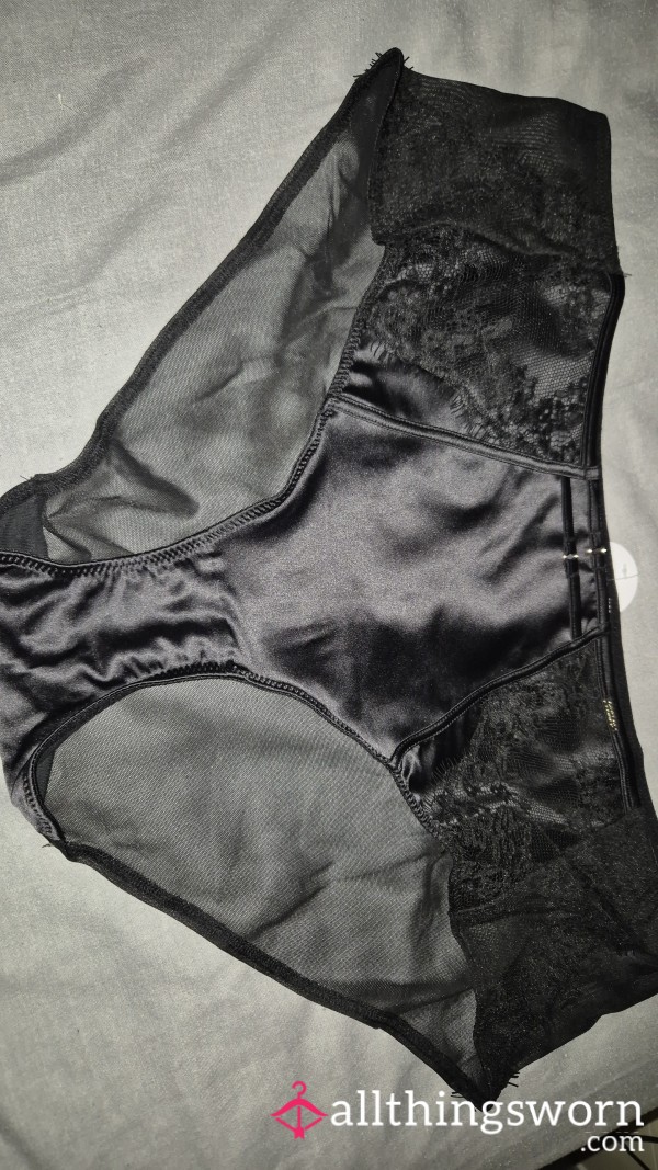 Black Satin Knickers