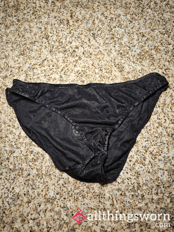 Black Satin Panties