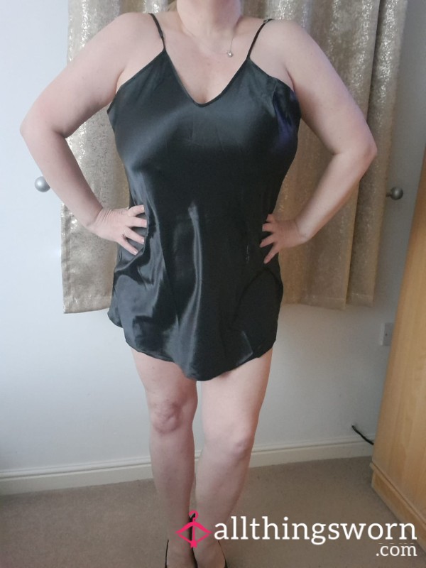 Black Satin Slip