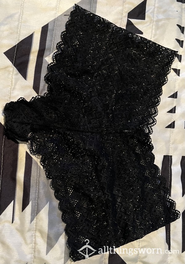 Black See Through Boy Short Panties