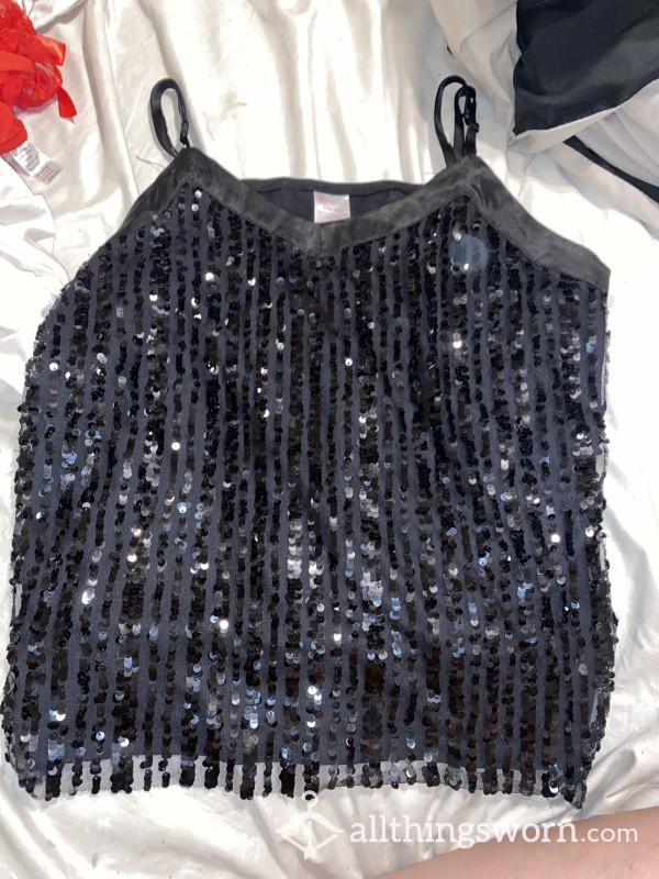 Black Sequin Top