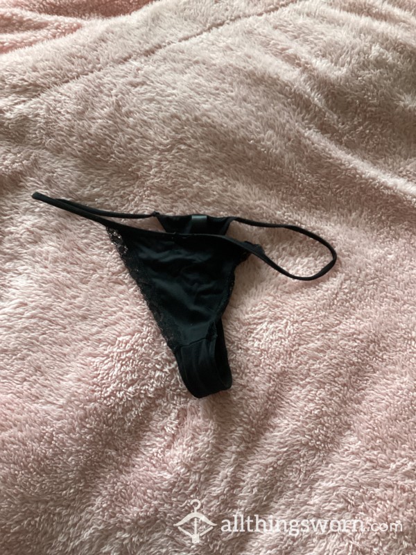 Black S**y Silk Thong