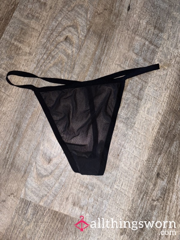 Black Sheer G String 😍