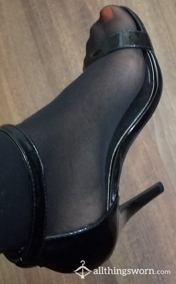 Black Sheer Pantyhose