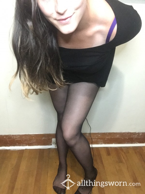 3/$50 SALE - Black Sheer Pantyhose - Custom Wear