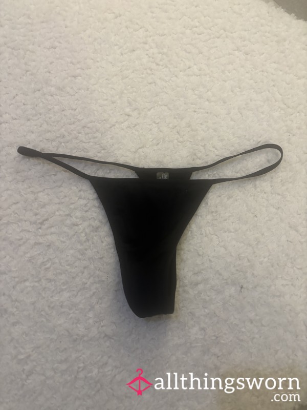 Black Silk Used Thong ! I’ve Had This On All Day At Work Working A Long 12 Hour Shift !