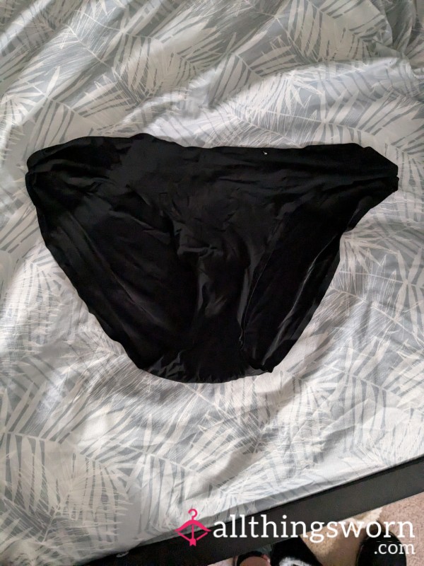 Black Silky Panties Worn For 24hrs