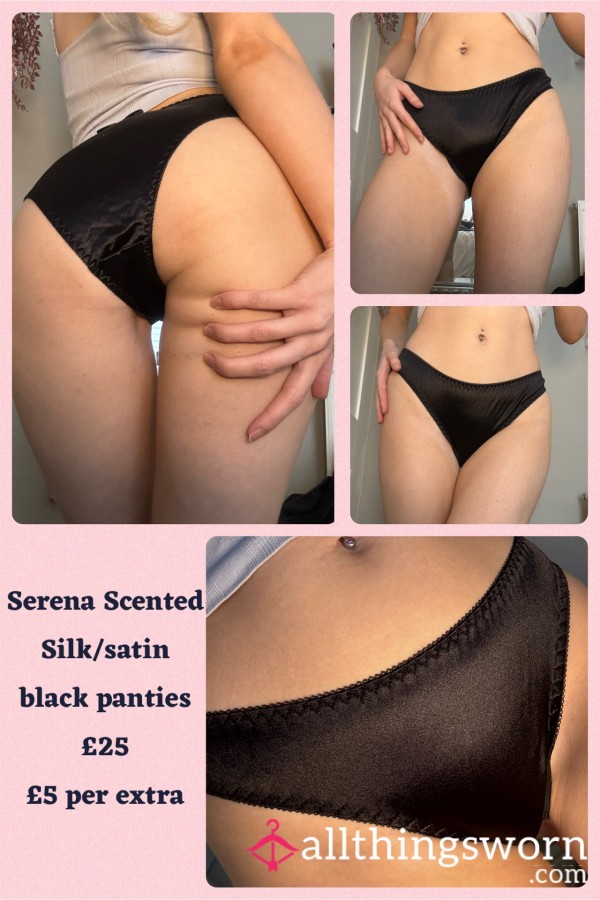 Black Silky Satin Panty