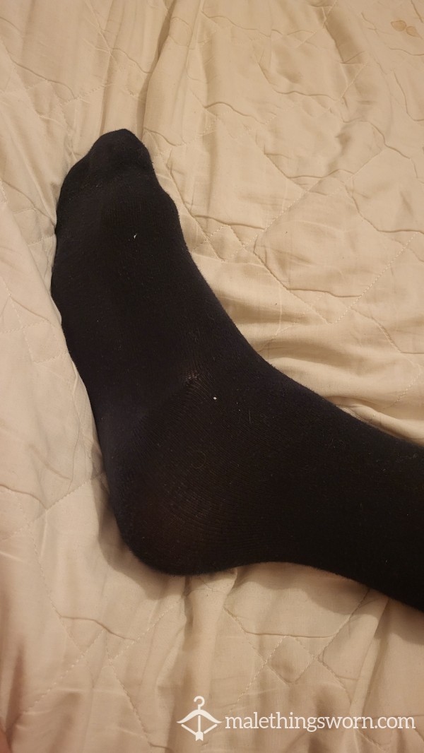 Black Size 12 Big Man Big Feet Big...you Know What. Week Worn Mens Socks