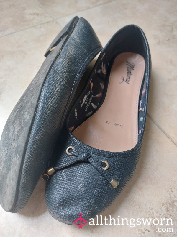 Black Size 8 Flats