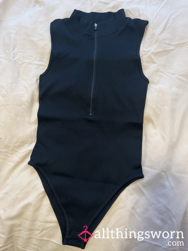 Black Sleeveless Bodysuit