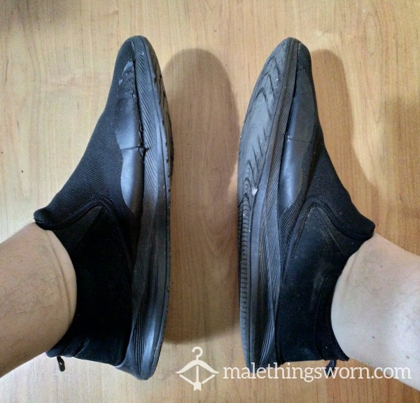 (18£ Until Monday 23/12) Black Slip-On Sneakers - Size 11,5 (UK) 45 (European)