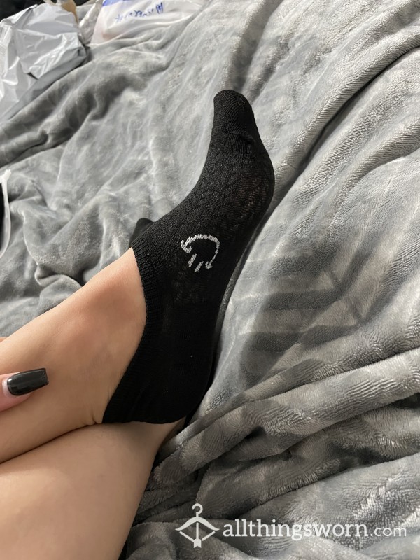 Black Smiley Face Socks