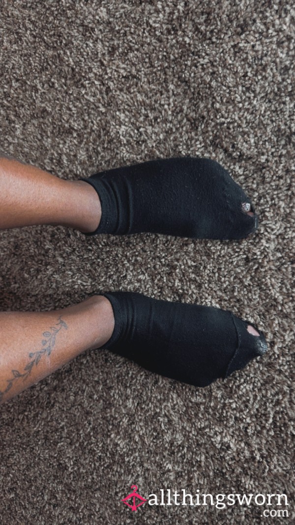 Black Socks With Holes