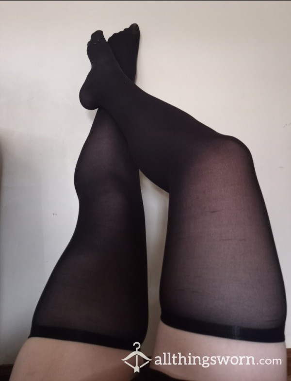 Black Soft Thigh Highs