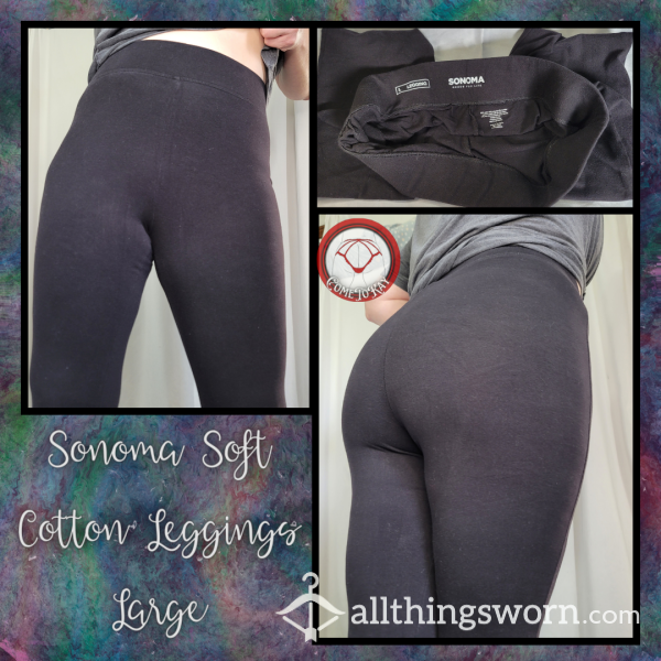 Soft Black Old Cotton Leggings