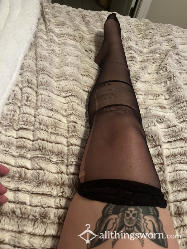 Black Stocking With Run