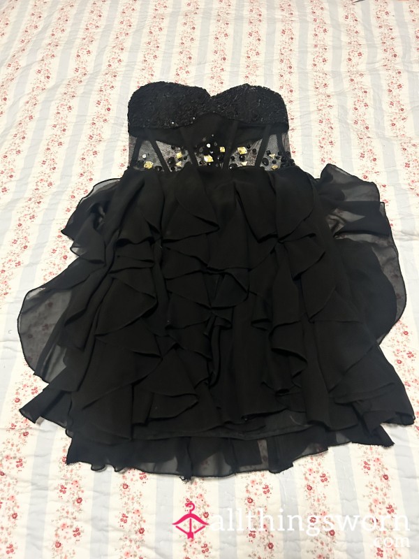 Black Strapless Dress Perfect For A Sissy