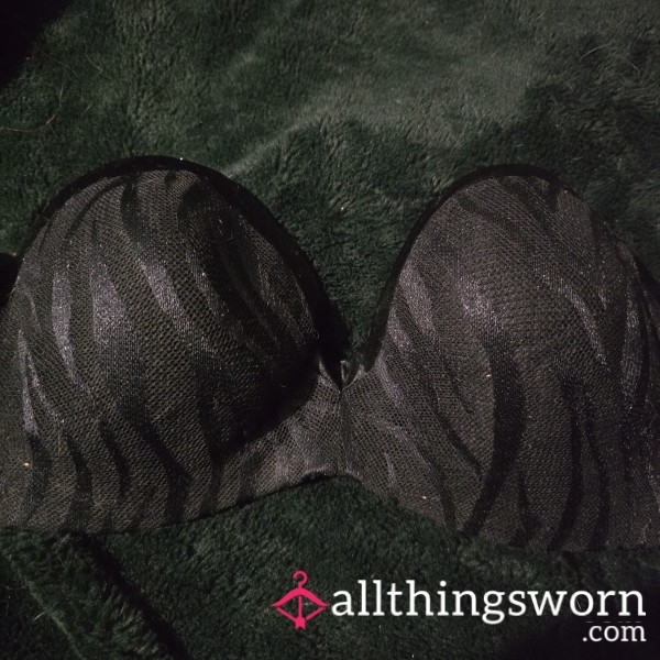 Black Strapless Well Worn Bra