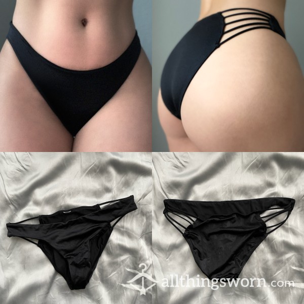 Black Strappy Bikini Panty