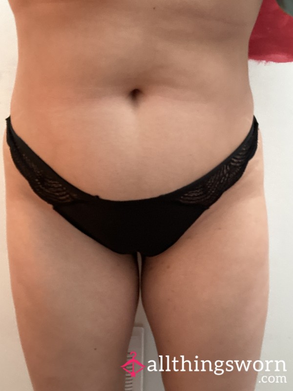 SOLD-Black Stretchy Thong-