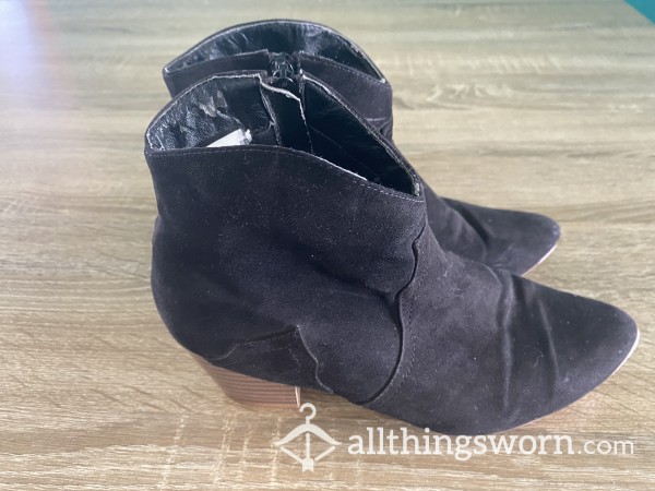 Black Suede Ankle Boots