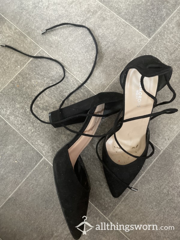 Black Suede High Heels