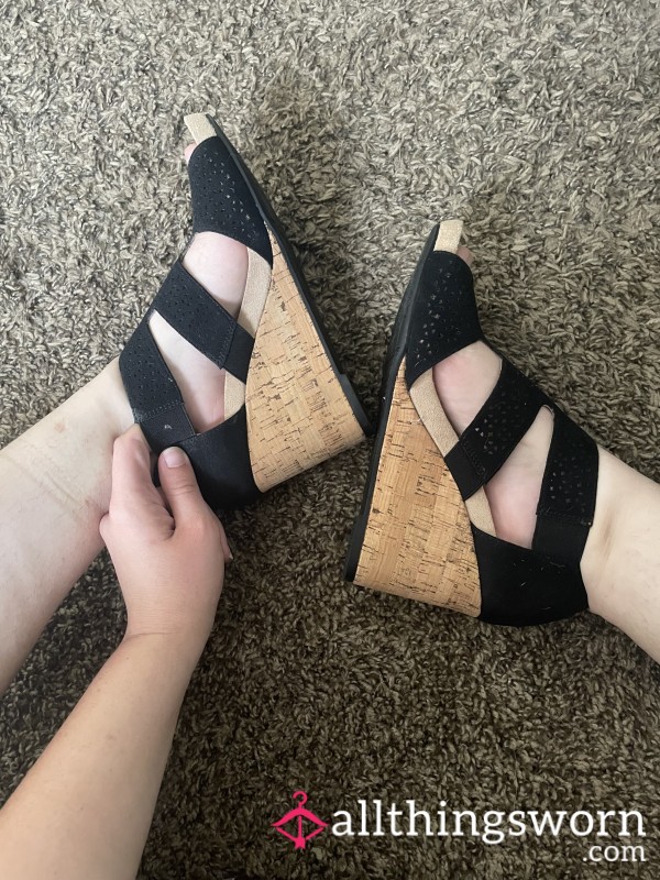 Black Sweaty Graduation Heels