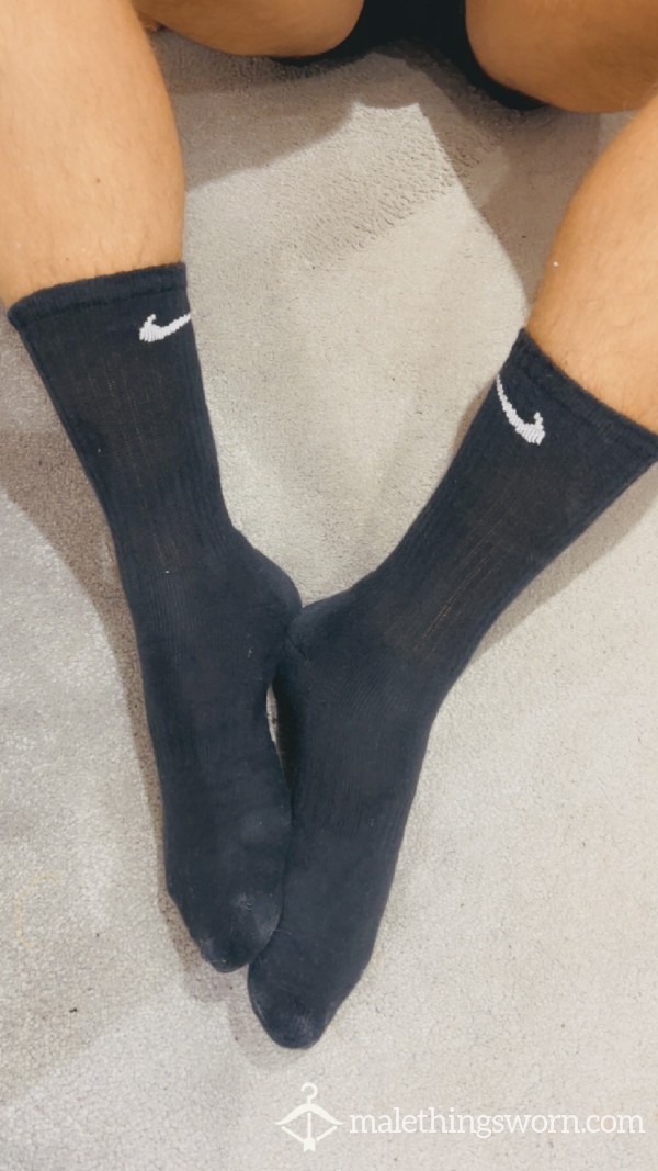 Black Sweaty Nike Socks