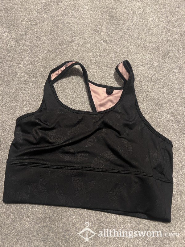 Black Sweaty Sports Bra