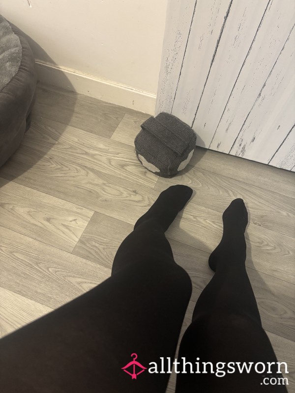 Black Sweaty Tights Worn By A Nurse For A 12 Hour Shift