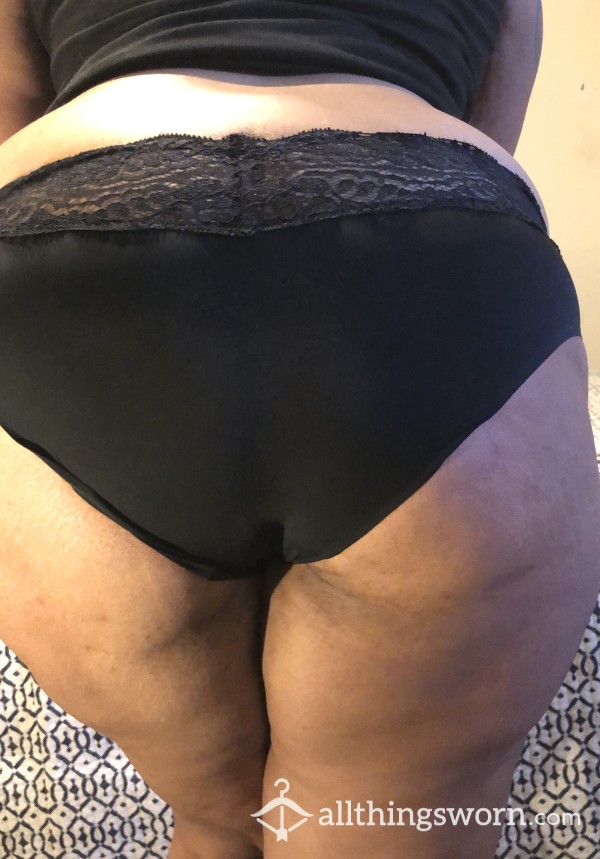 Black Synthetic Lace Top Panty💋