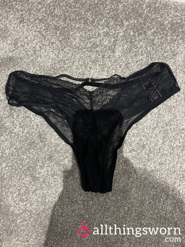 Black Thong With 24 Hours Wear For Maximum Smell