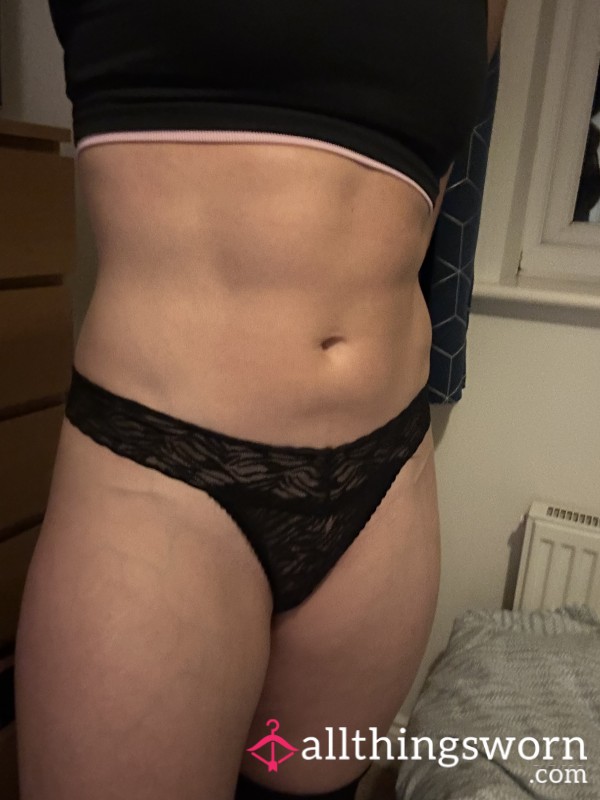 Black Thong Worn 24 Hour Wear Including Gym Work And Sleeping