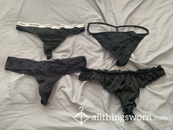 🖤BLACK THONGS/G-STRING🖤 Lace, Cotton, Satin - You Pick!