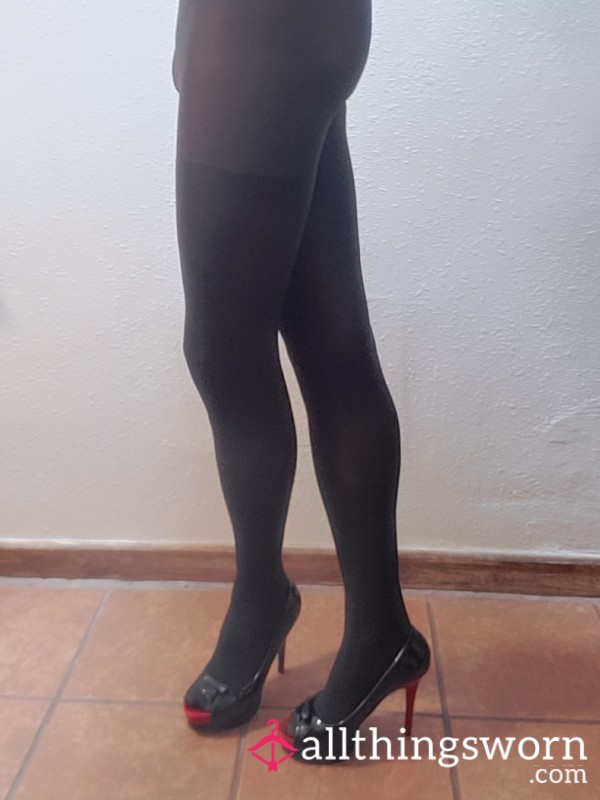 Black Tights From Long S**y Legs