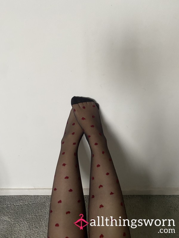 Black Tights With Hearts