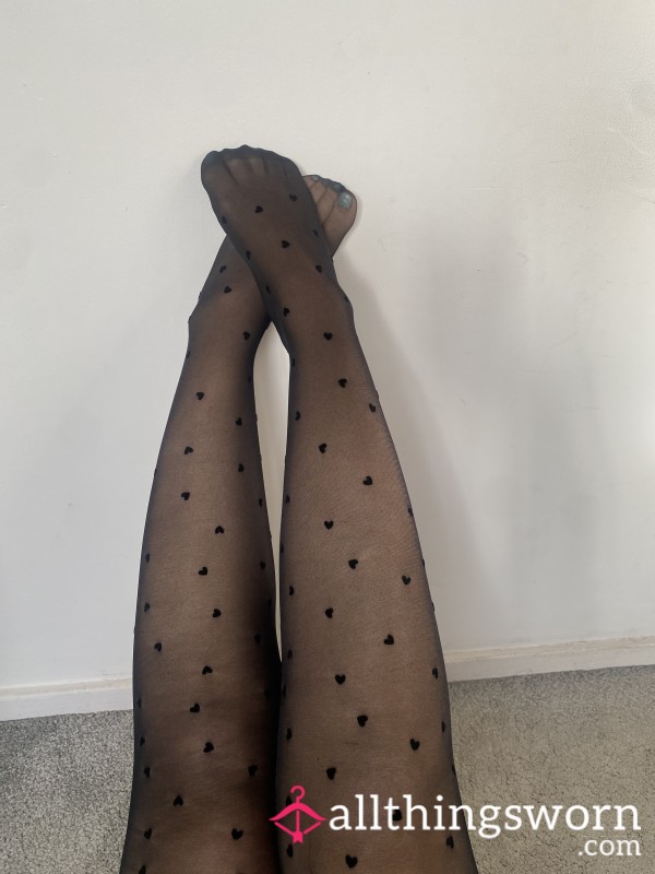 Black Tights With Hearts