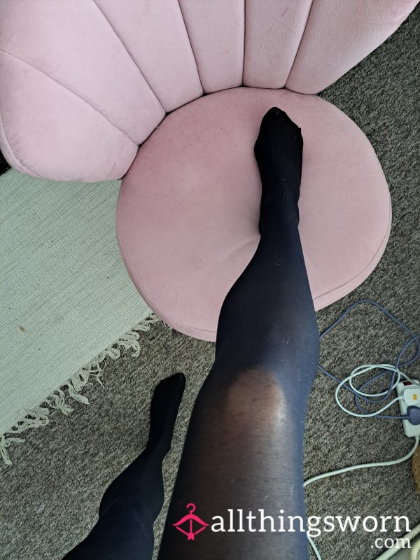 Black Tights/pantyhose - Worn