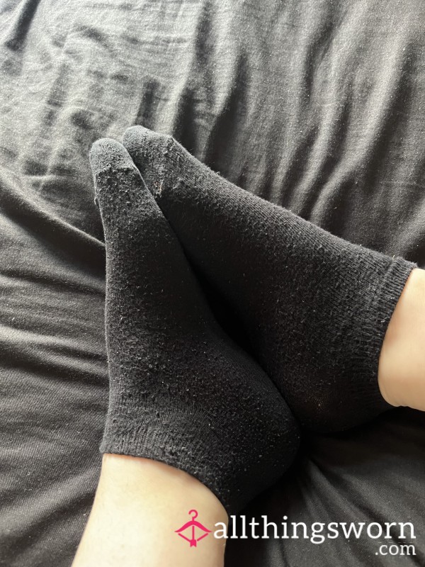 Black Trainer Liner Socks