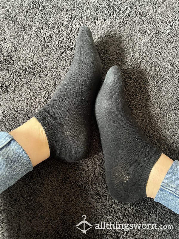 Black Trainer Socks