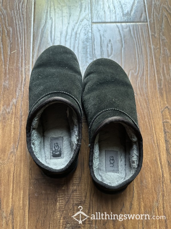 SOLD -- Black UGG Slippers