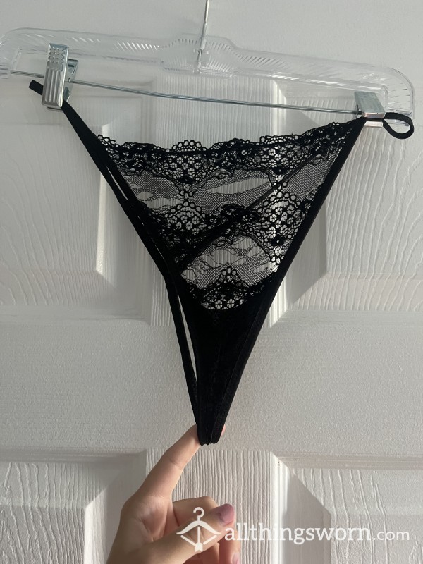 Black Used Thong Victoria’s Secret