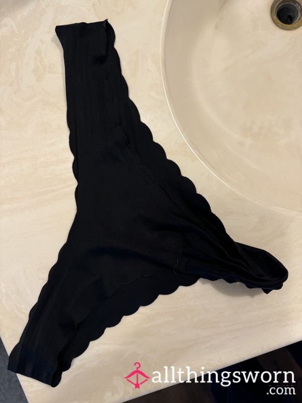 Black Used Thongs