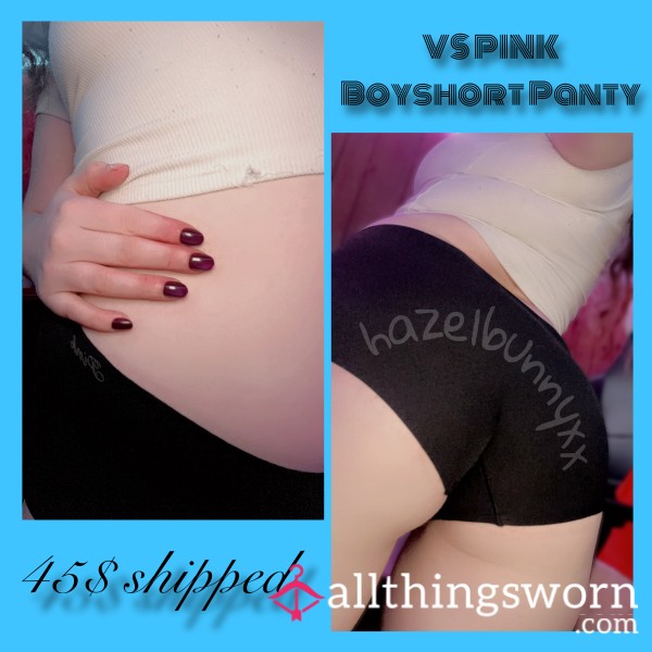 Black Victoria Secret PINK Boy Shorts No Show Panties