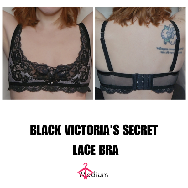 BLACK VICTORIA'S SECRET LACE BRA